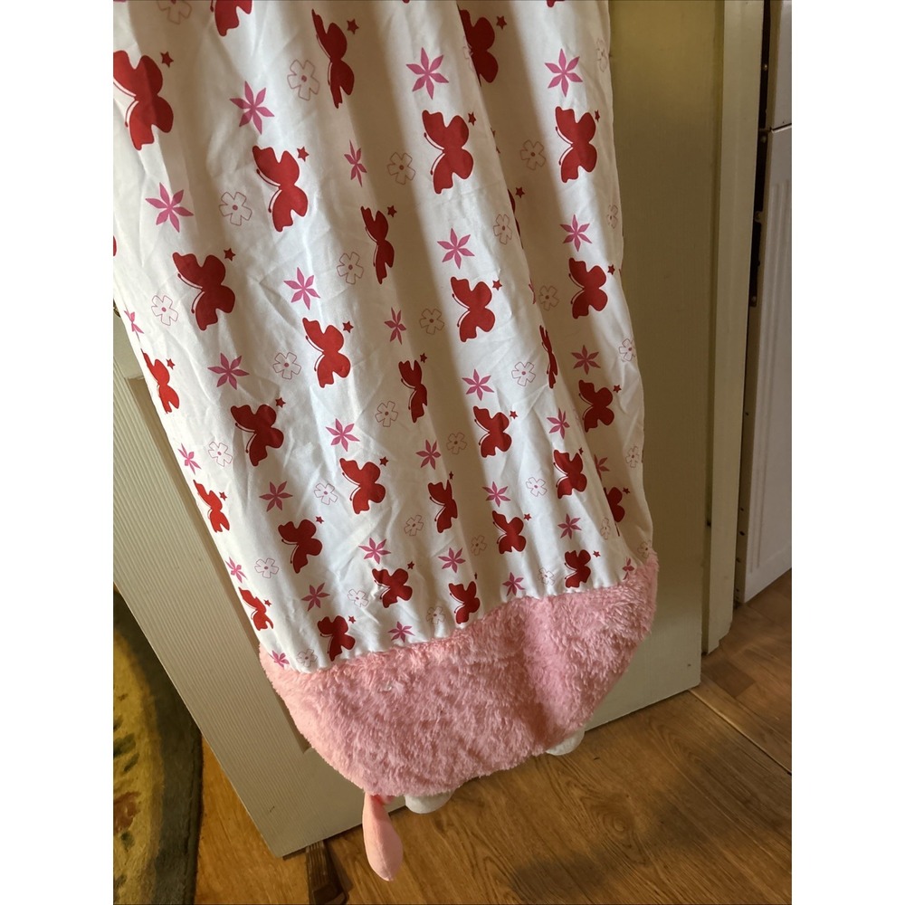 Happy Nappers Kids Sleeping Bag Pink Cat Plush Floral Butterfly Nap Sack - Picture 7 of 10